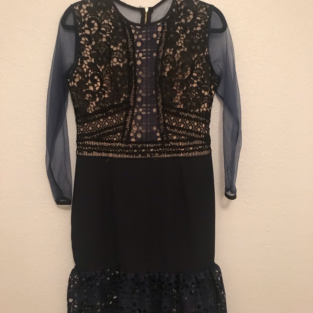 Navy and black lace dress Size S/M